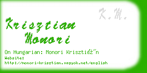 krisztian monori business card